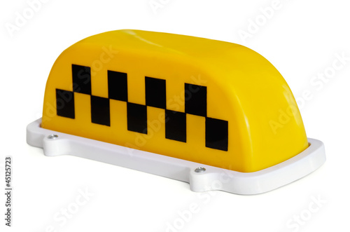 Yelow plastic taxi roof top signs