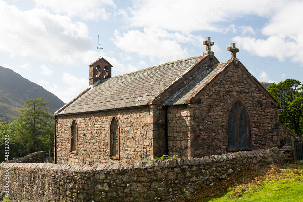 Old stone church in Buttermere Village