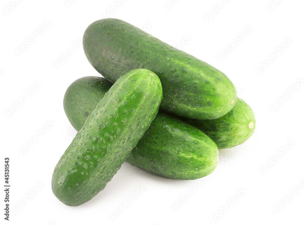 Two green cucumber