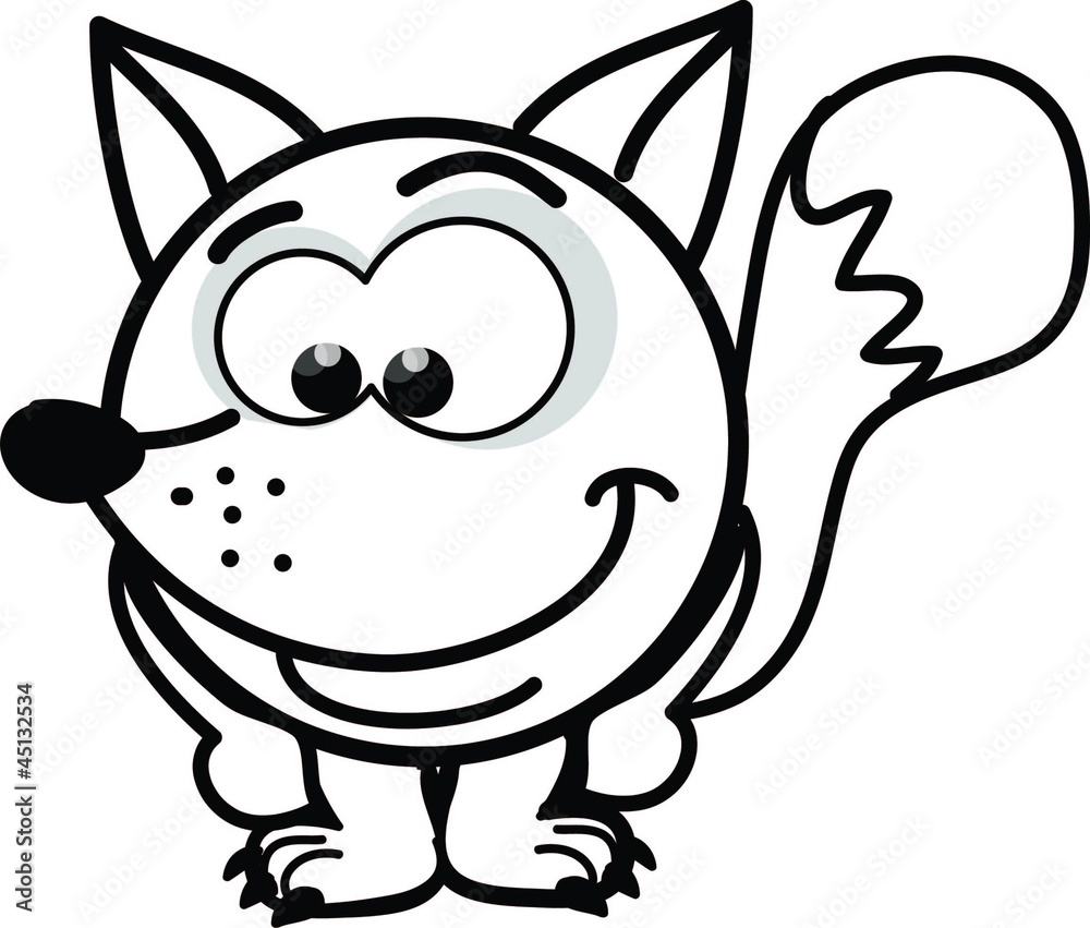 Obraz premium Мультфильм вектор лисы