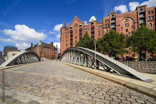 Obraz na płótnie Speicherstadt Hamburg w salonie