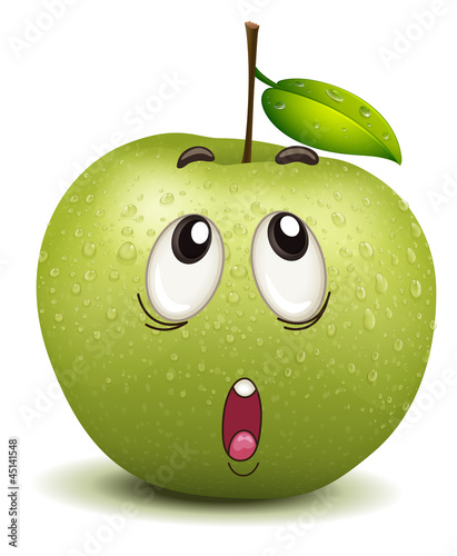 wondering apple smiley