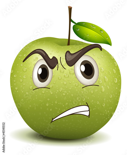 angry apple smiley