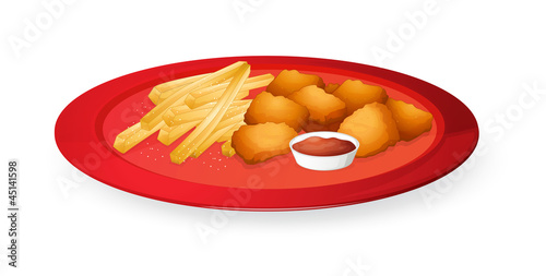 fingerchips and bread cubes