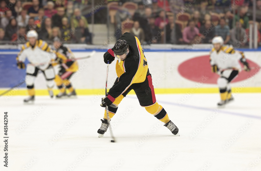 Fototapeta premium Ice Hockey Slap Shot