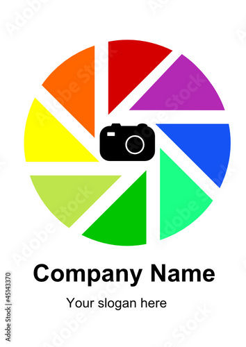 Logo Fotofirma mit farbiger Blende