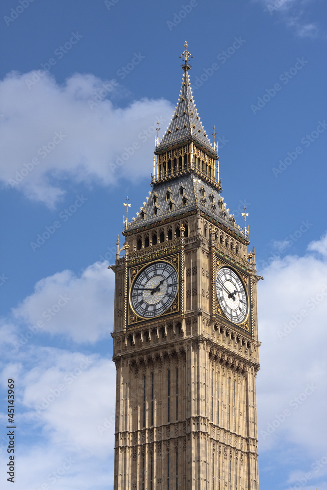 Big Ben (Palace of Westminster clock tower), London, UK