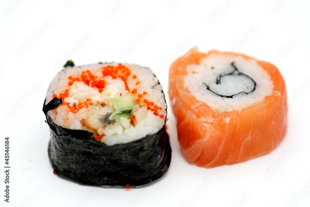 delicious sushi isolated