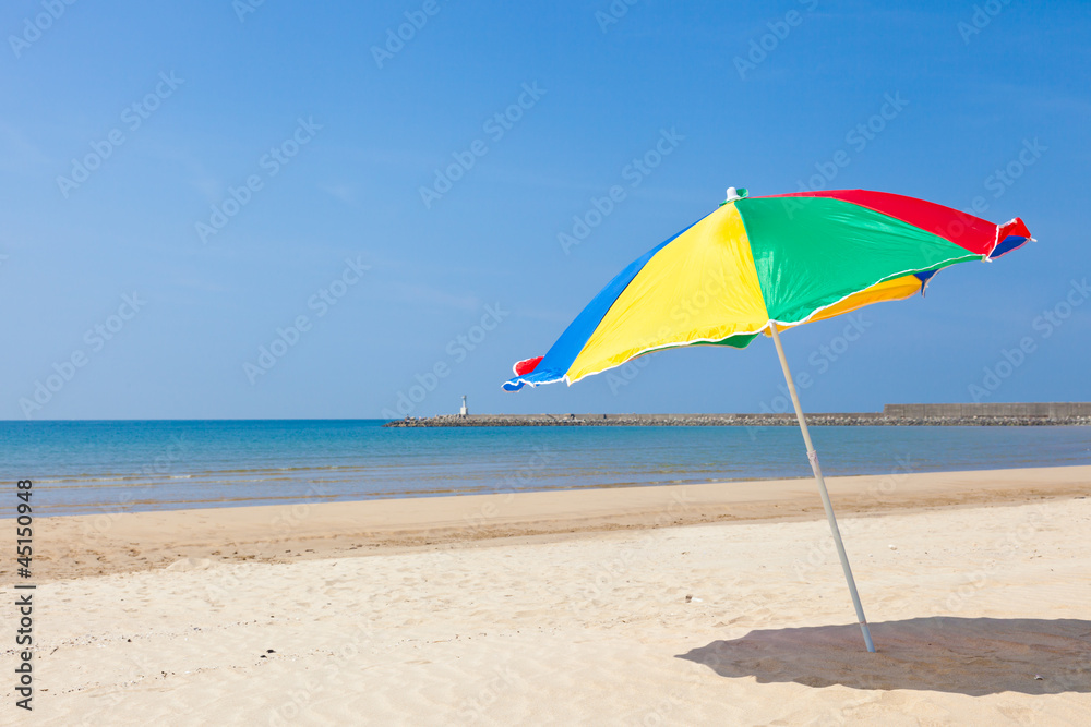 Seaside beach umbrella