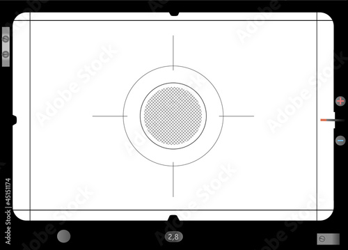 Classic SLR viewfinder, with free space for your pics, vector