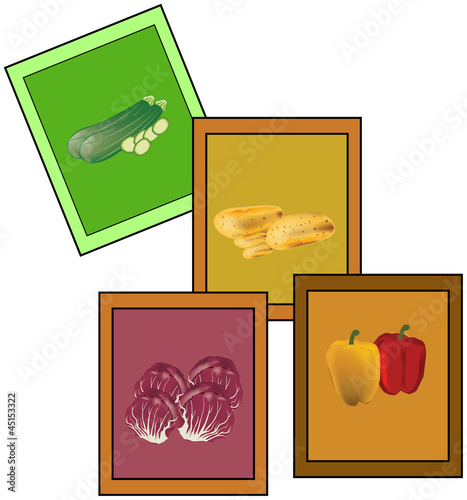 vegetables on display