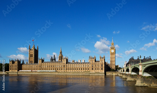 Houses of parliament with blue sky