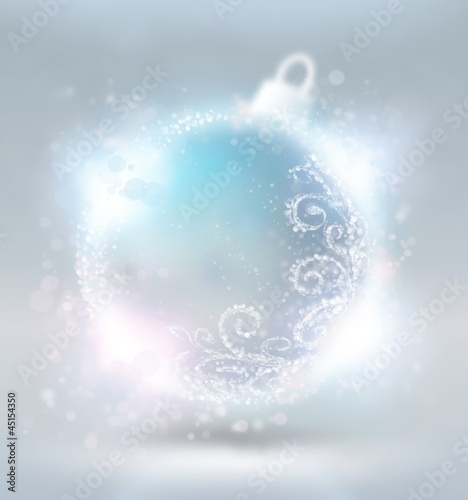 Abstract christmas decoration with beautiful ornament background