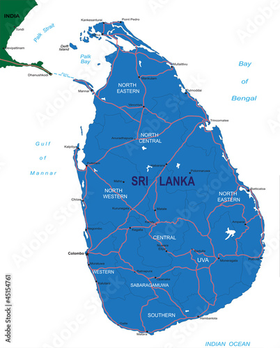 Sri Lanka map