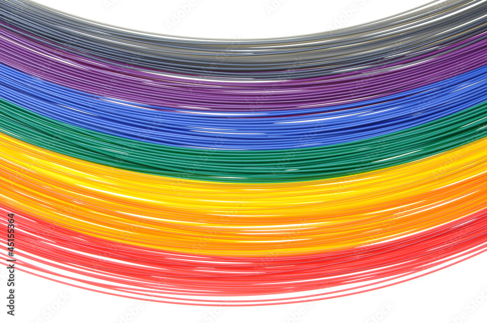 The wires in the colors of the rainbow The wires in the colors of the rainbow