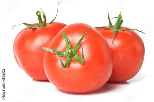 tomatoes on white background 