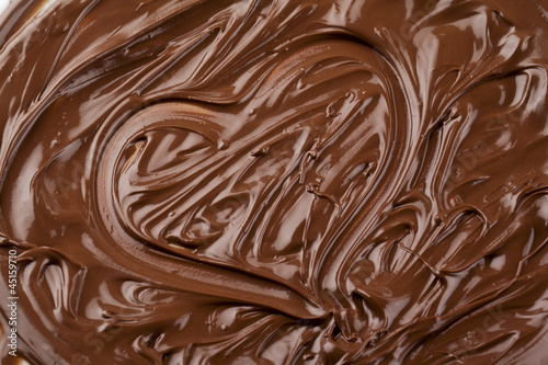 heart shape made up of melted chocolate