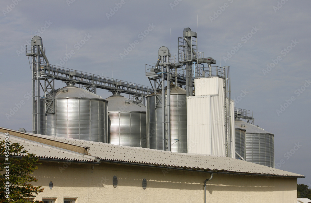Obraz premium silos agriculture buildings