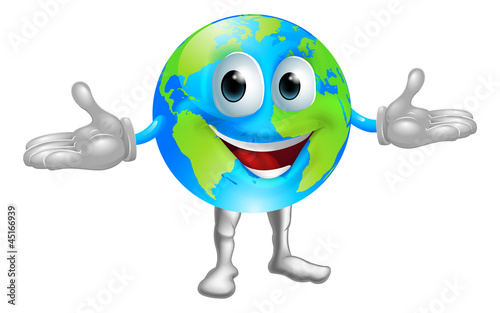 World globe character