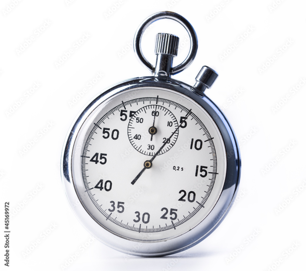 Stopwatch on the white background Stopwatch on the white background