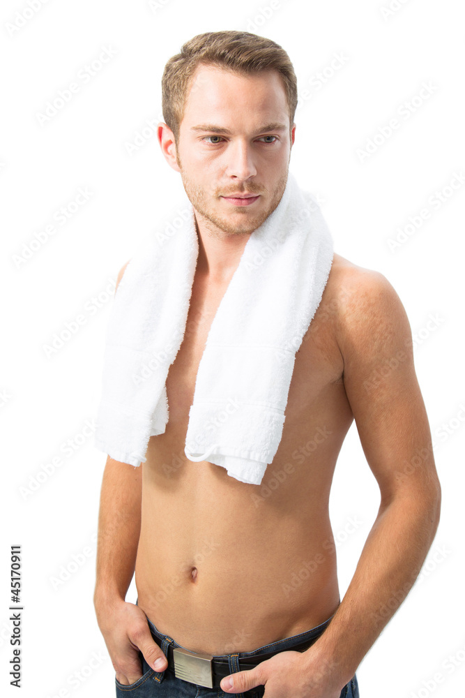 Fototapeta premium Mann mit nacktem Oberkörper