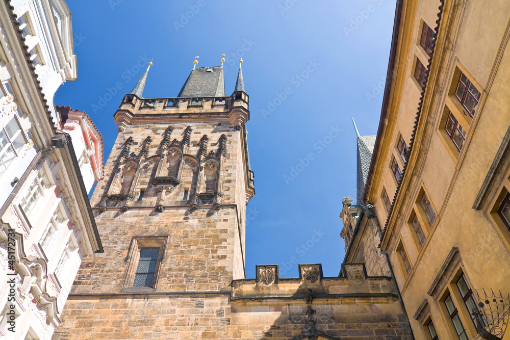 View of monuments in Prague.
