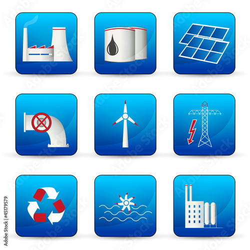 blue energy button set