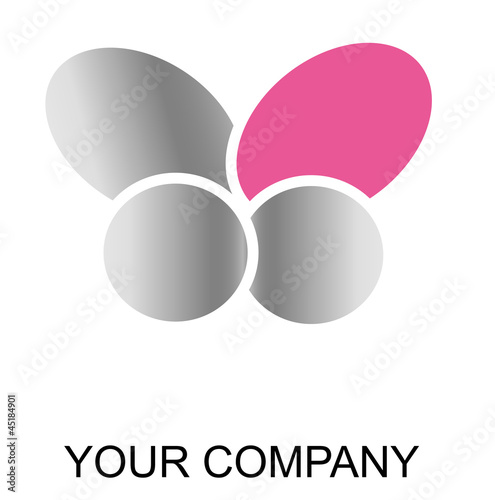 Logo pink butterfly