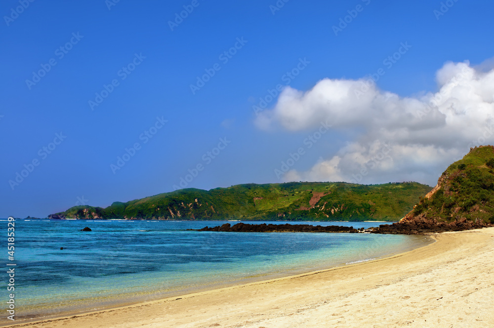 Tropical blue beach