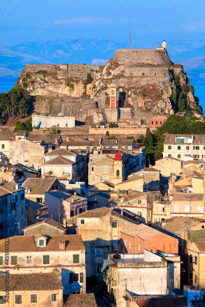 Obraz premium Aerial view from New fortress Kerkyra, Corfu island, Greece