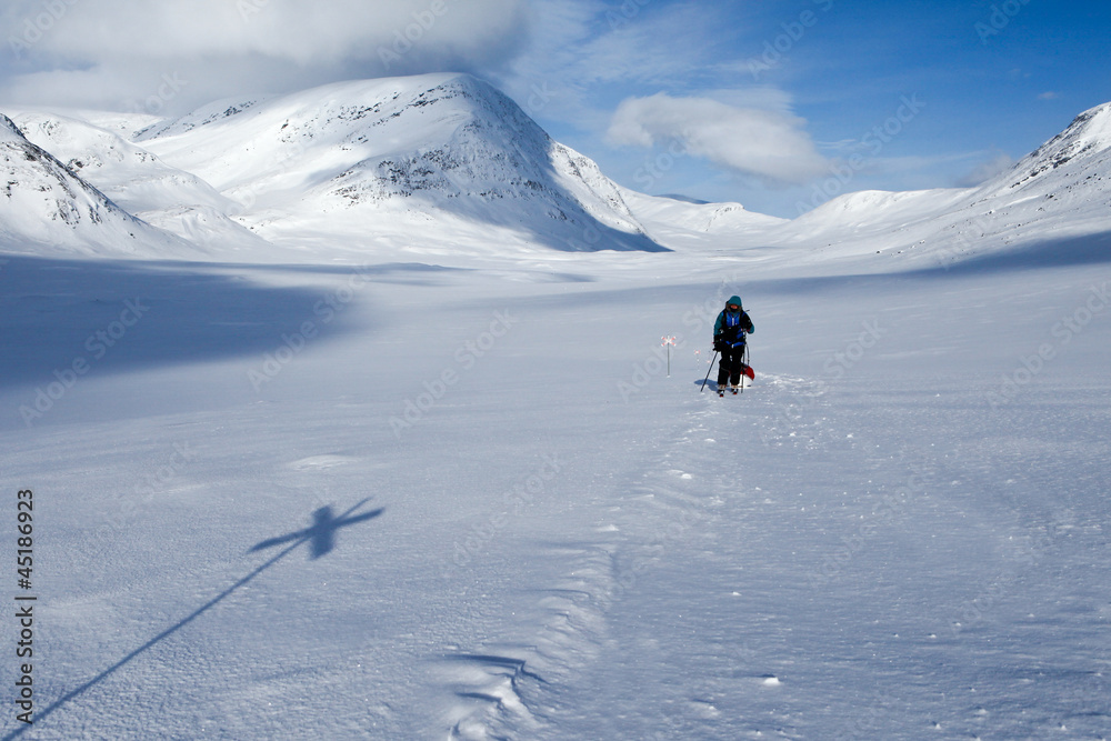 Wintertrekking auf dem Kungsleden