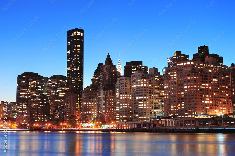 New York City Manhattan midtown skyline