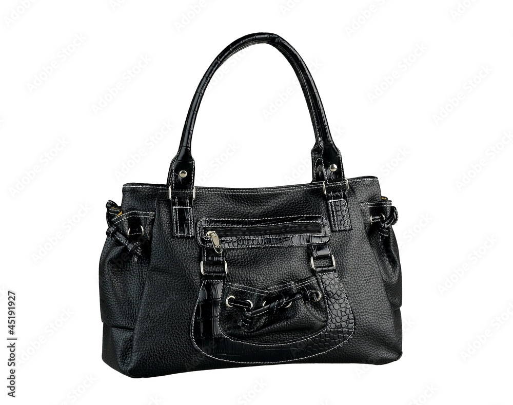 Beautiful woman bag made of genuine leather usolated Beautiful woman bag made of genuine leather usolated