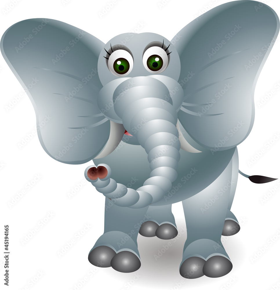 Obraz premium cute elephant cartoon