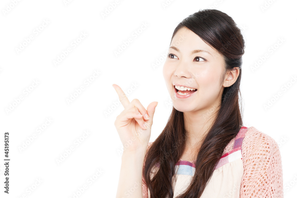 Beautiful young woman wearing an apron. Portrait of asian. Beautiful young woman wearing an apron. Portrait of asian.