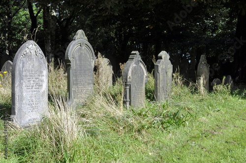 Row Of Old Gravestones