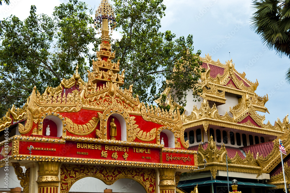 Golden Roof of Dhammikarama Burmese Temple, Penang