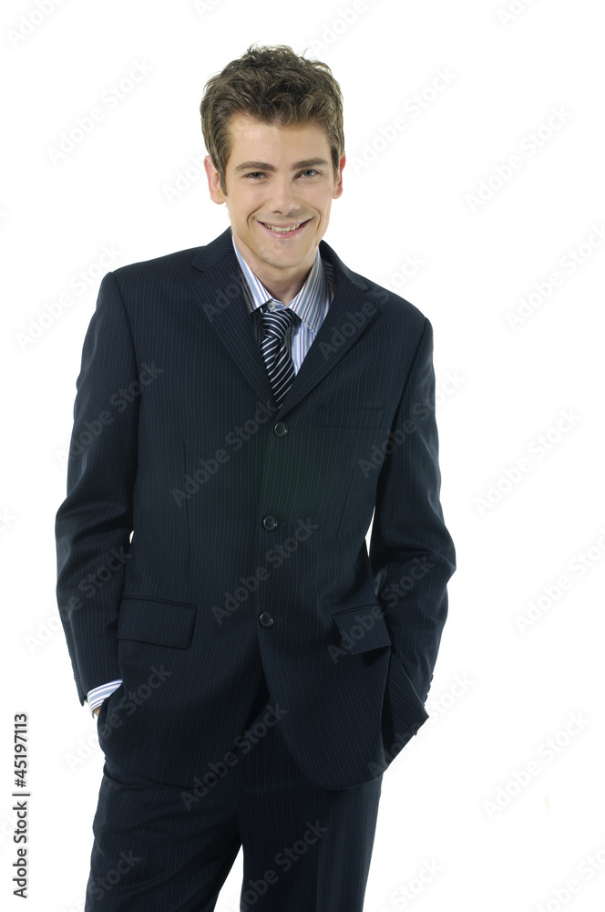 Portrait of businessman standing comfortably. Portrait of businessman standing comfortably.