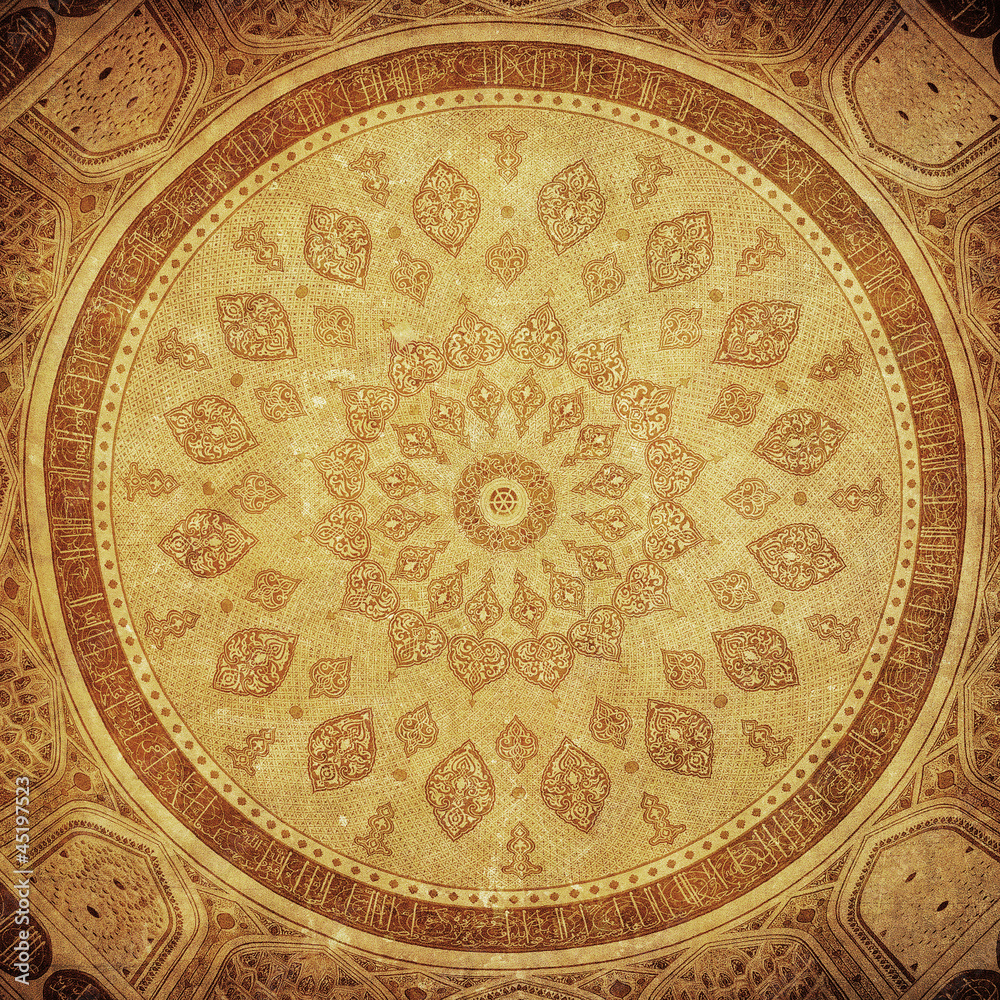 Fototapeta premium grunge background with oriental ornaments .