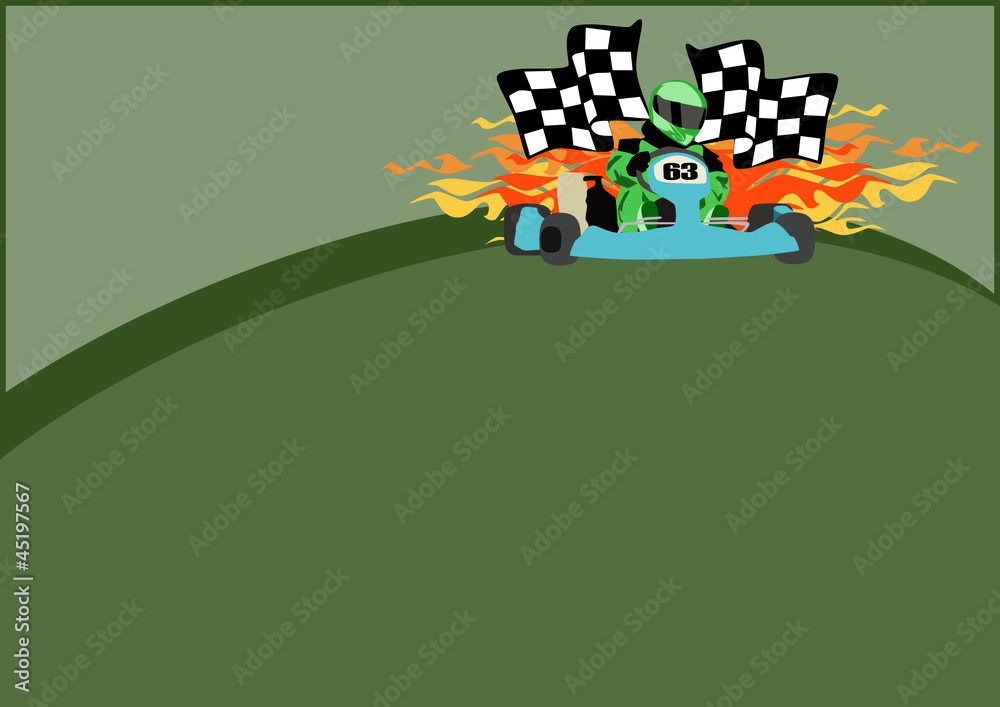 Fototapeta premium Gocart background