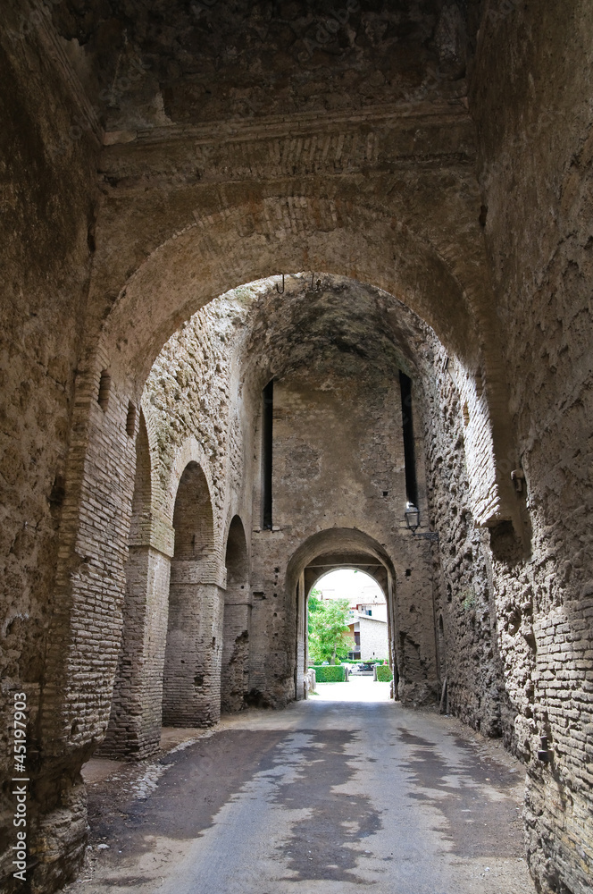 Porta romana. Nepi. Lazio. Italy.
