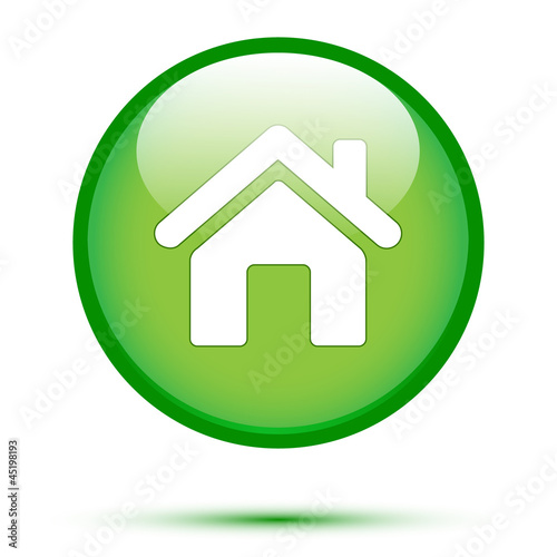 Home icon on gree