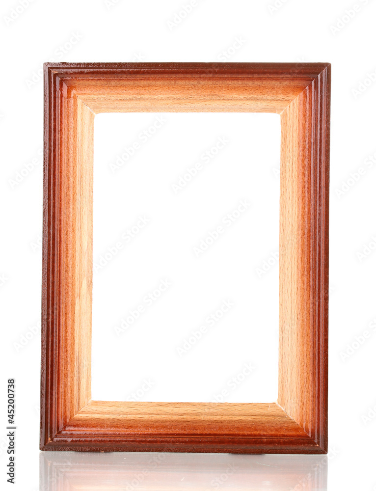Wooden frame isolated on white Wooden frame isolated on white