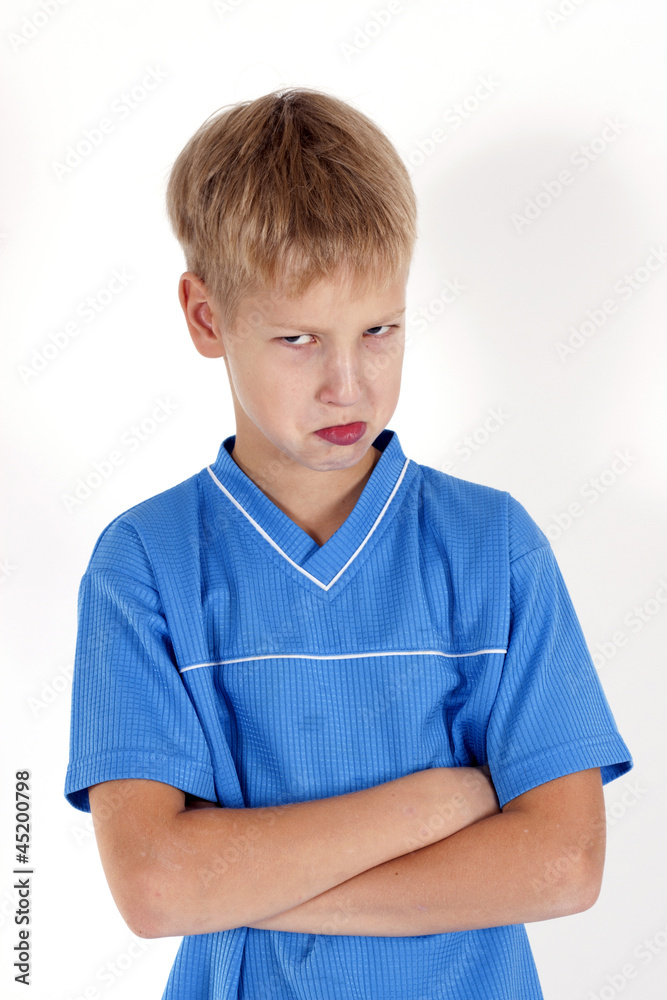 Portrait of upset boy Portrait of upset boy