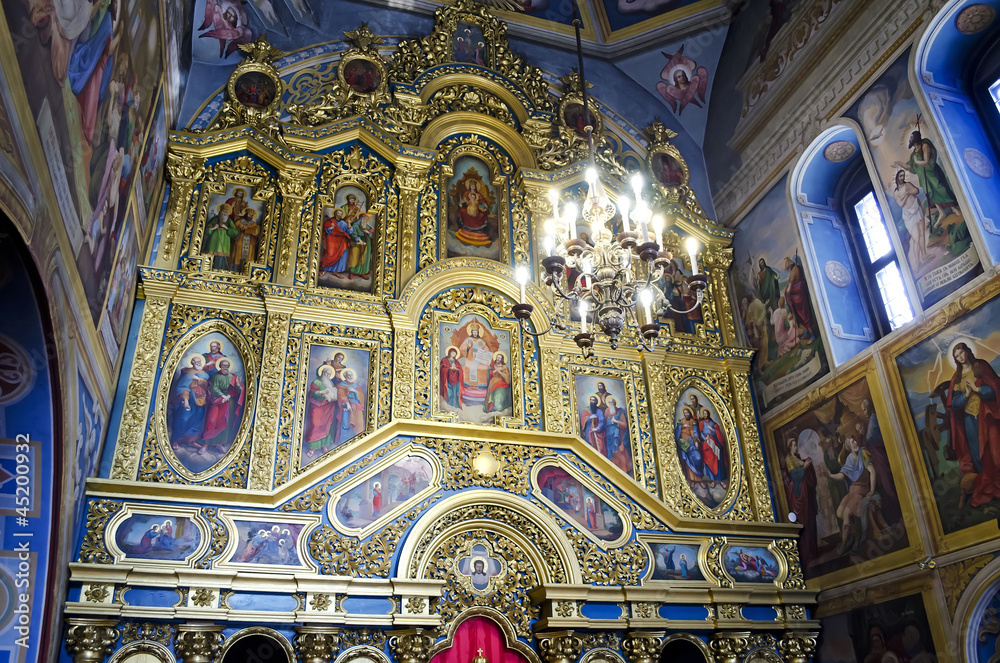 Interior of St. Michael's Cathedral in Kiev, Ukraine