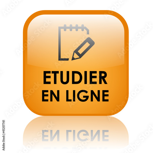 Bouton Web "ETUDIER EN LIGNE" (cours études par correspondance)