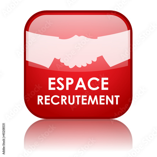 Bouton Web ESPACE RECRUTEMENT (remploi embauche candidature cv)
