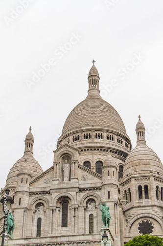 The external architecture of Sacre Coeur  Montmartre  Paris  Fra
