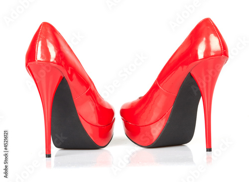 Red women shoes.