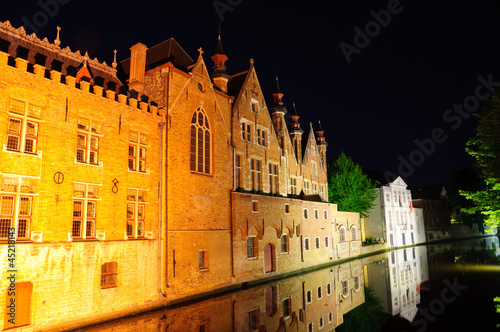 Old Town of Bruges at dusk